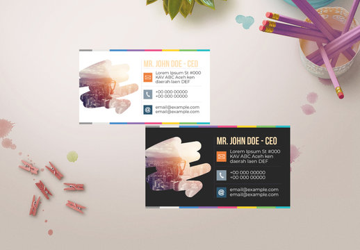 Colorful Business Card Layout