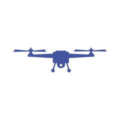 Fototapeta na wymiar Drone icon. Quadcopter black icon. Unmanned aircraft. Vector illustration. EPS 10.