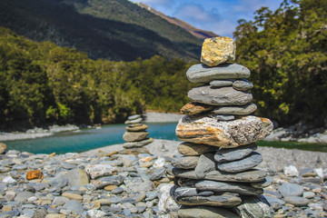 Blue Pools in Mount Aspiring National Park, South Island, New Zealand