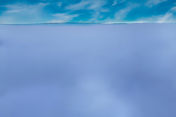 the ocean or sea water waterline, sea and underwater view, abstract design