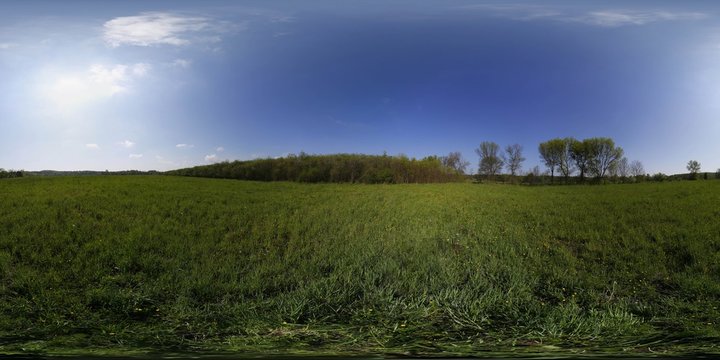 Spring fields 360 Panorama