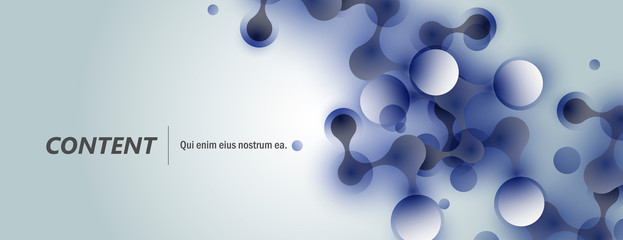 Abstract vector pattern molecule connection design