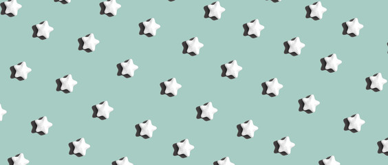 Star shaped small sugar candies - flat lay