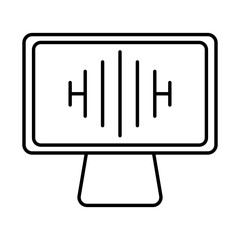 desktop computer display isolated icon