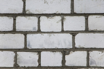Obraz premium White brick wall texture, background for design