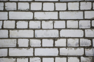 White brick wall texture, background for design