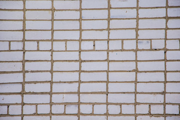 White brick wall texture, background for design