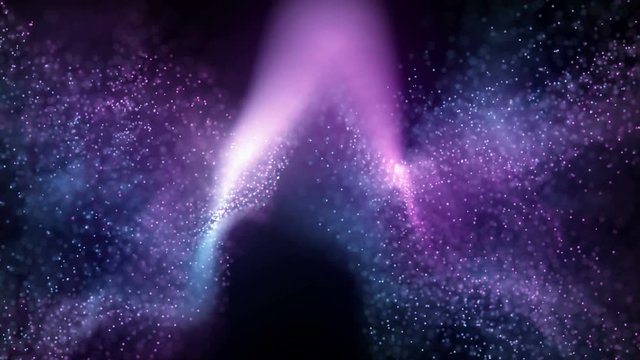 4k video. Lines abstract. Looped animation. Wave pattern. Dotted lines. Neon waves. particles background. Seamless loop. Blue and violet gradient 3840x2160
