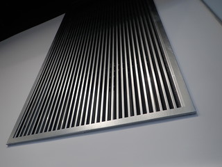 an interior ventilation grid in a wall
