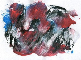 Abstract background, hand-painted texture, watercolor painting, splashes, drops of paint, paint smears.