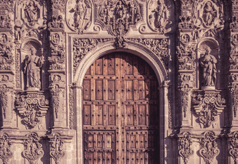 Details of the temple of San Francisco Javier located in Tepotzotlán, State of Mexico