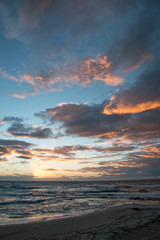 Fototapeta na wymiar Ionian sea, sunset, italy