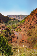 Ouzoud waterfalls in the Atlas Mountains in Morocco