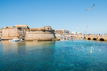 Angioino Aragonese castle of Gallipoli, Salento, Italy
