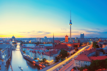 Skyline Of Berlin in the evening