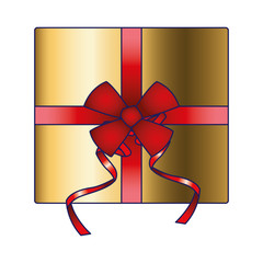 front view of gift box icon