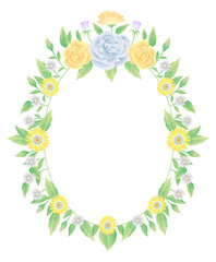 Floral frame decoration good use for label, cover design or any design you want