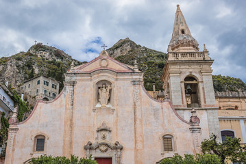 St Joseph Church located on Square of 9th April in Taormina city on Sicily Island, Italy
