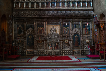 Obraz premium Architecture in Cathedral of the Dormition-of-the-Mother-of-God of Cluj Napoca in Romania