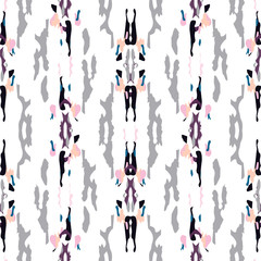 Spots, Ikat. Tie Dye, Batik. Seamless Pattern. 