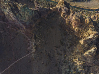 Rocks of the huge canyon, usa, top view texture