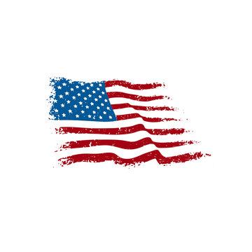 american flag grunge style vector illustration