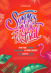 Poster summer music Festival Vector.