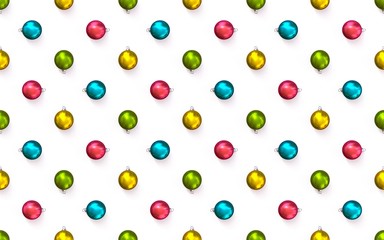 Christmas baubles decoration pattern 3D