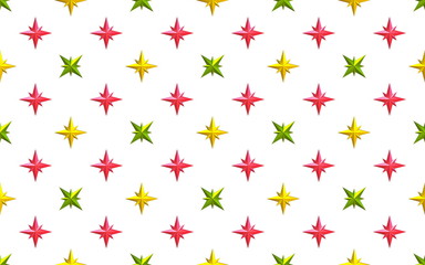 Christmas stars decoration pattern 3D