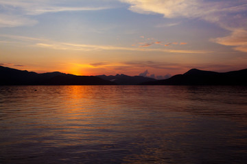 Fototapeta na wymiar Sunset in Philippines 