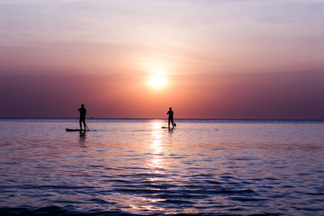 Fototapeta premium Paddle Boarding in Phuket, Thailand