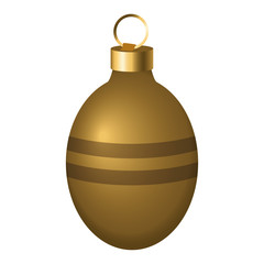 golden christmas ball icon, colorful design