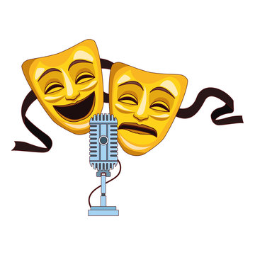 Comedy And Tragedy Theater Masks Icon