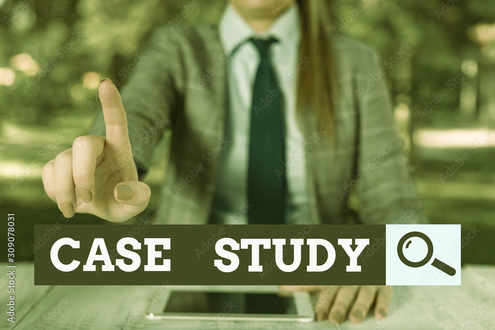 Poster text sign showing case study. business photo text research methodology that has commonly used in soc