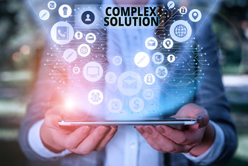 Handwriting text Complex Solution. Conceptual photo significant ideas that are completely or partly repressed