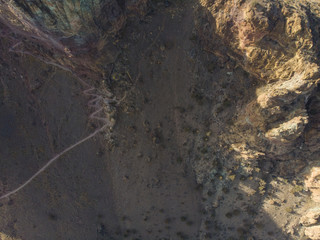 Rocks of the huge canyon, usa, top view texture
