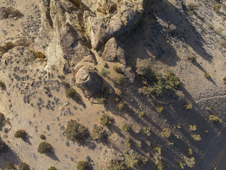 Rocks of the huge canyon, usa, top view texture