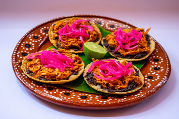 Comida Mexicana México Panuchos Cochinita Pibil