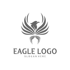 Eagle logo design vector, Phoenix logo concept, Simple Eagle logo template, Icon Symbol, Creative design