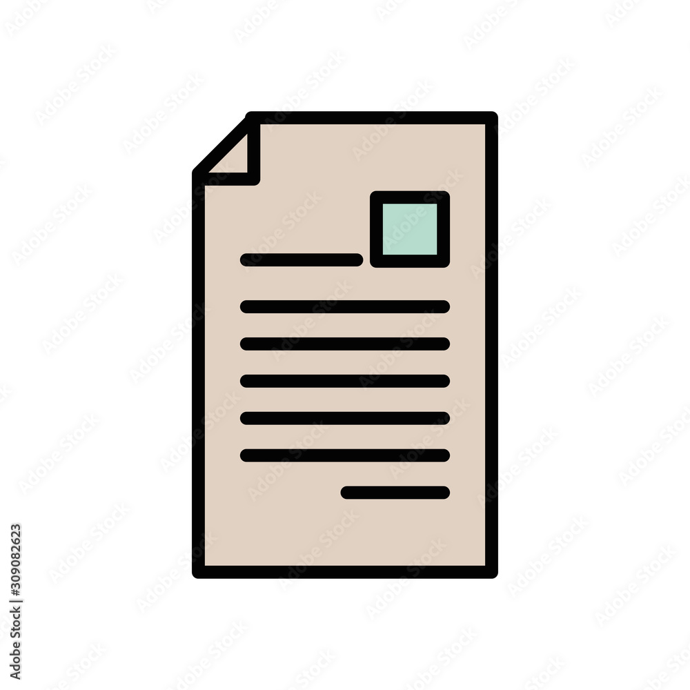 Poster document file paper isolated icon