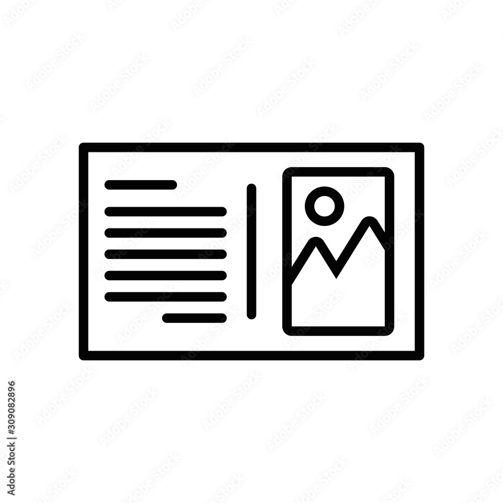 Poster document file paper with picture