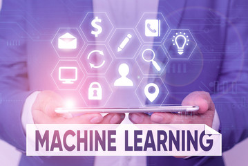 Word writing text Machine Learning. Business photo showcasing scientific study of algorithms and statistical models
