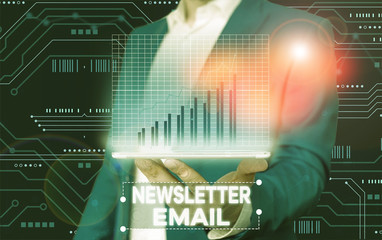 Conceptual hand writing showing Newsletter Email. Concept meaning email sent to subscribers...