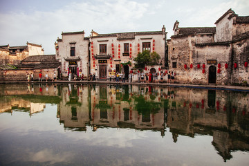 Fototapeta na wymiar Hongcun Village, Huizhou ancient village, Anhui, China