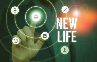 Conceptual hand writing showing New Life. Concept meaning Recovering from an unpleasant experience...