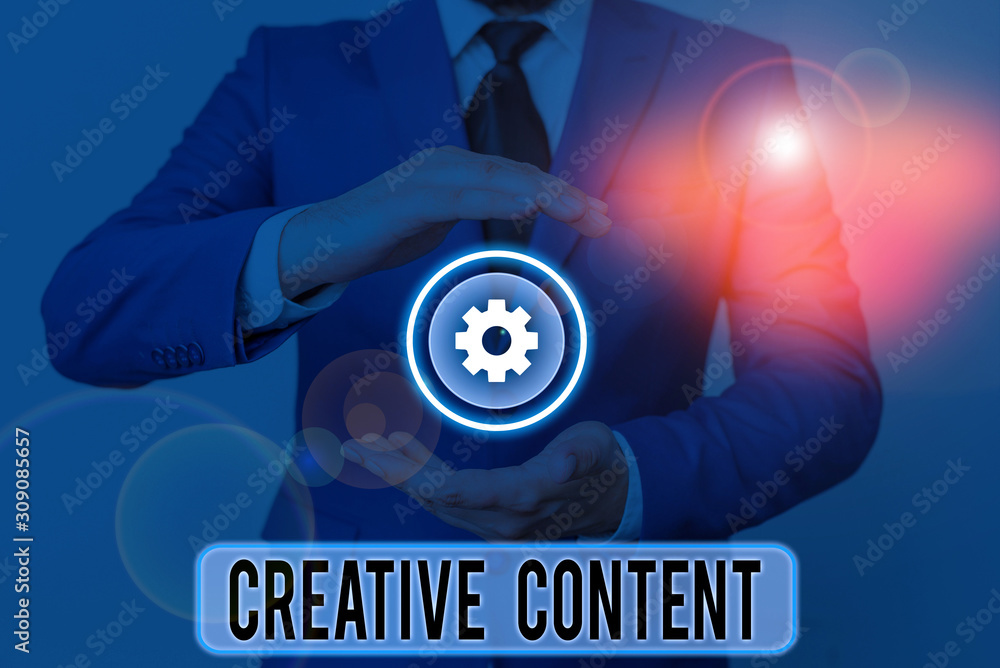 Poster text sign showing creative content. business photo text providing showing with the type of content t