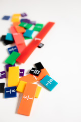 Math Tiles for Fraction Sets Colorful Tools