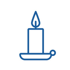 merry christmas candle isolated icon