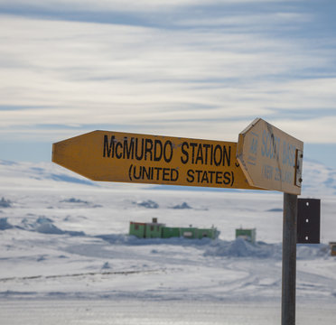 McMurdo Station, Antarctica street sign. 