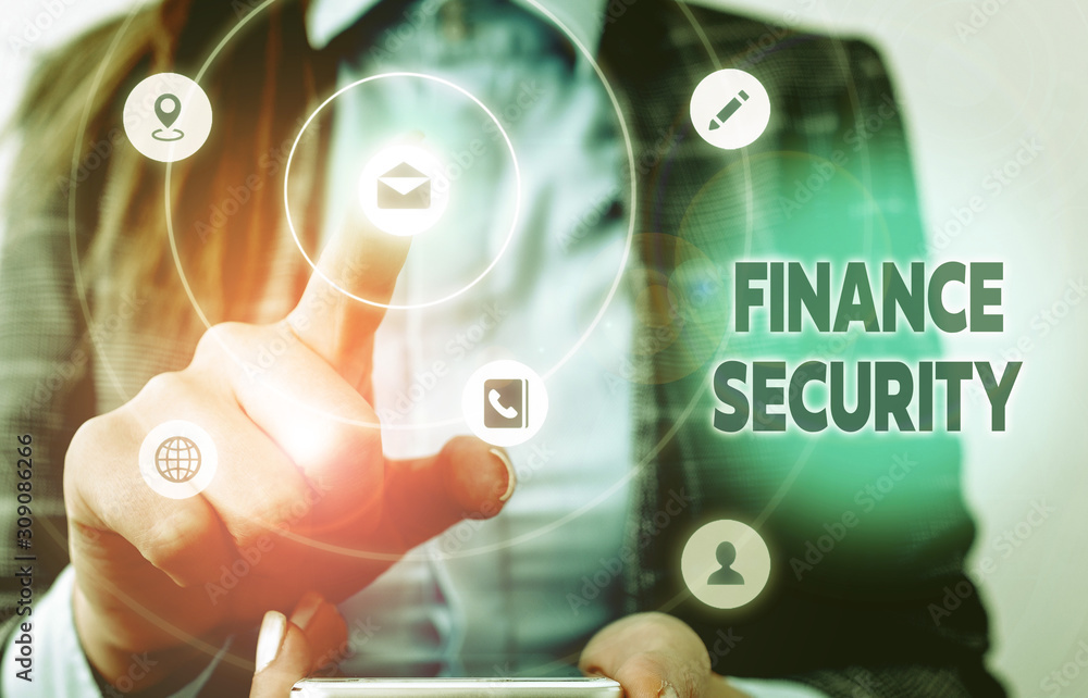 Poster conceptual hand writing showing finance security. concept meaning document that entitles the owner w